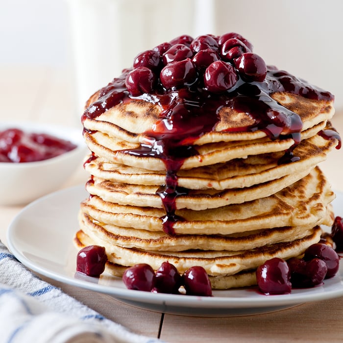 mother's day cherry pancakes